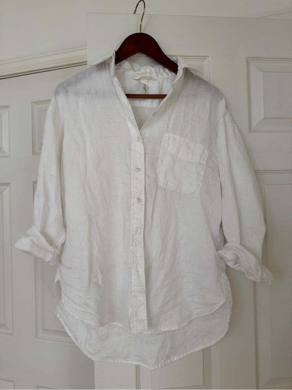 100% Linen oversized Button-Up Shirt